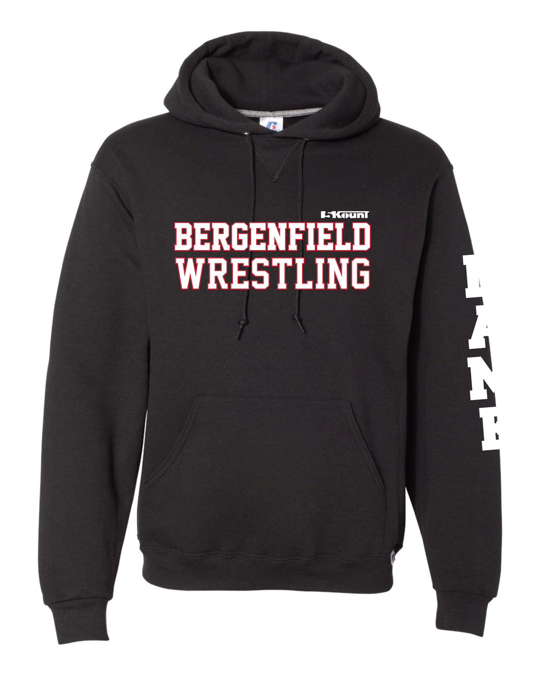 Bergenfield Wrestling Russell Athletic Cotton Hoodie - Black - 5KounT2018