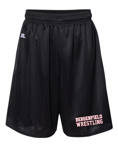 Bergenfield Wrestling Russell Athletic Tech Shorts - Black - 5KounT2018