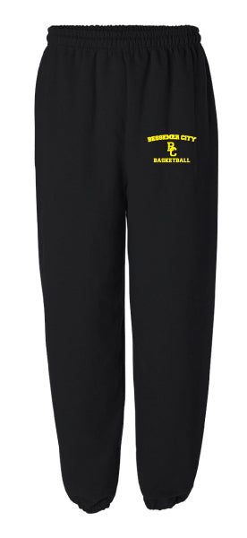 Bessemer City Basketball Cotton Sweatpants - Black - 5KounT