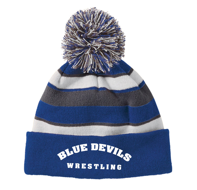Blue Devils Wrestling Pom Beanie - Royal - 5KounT