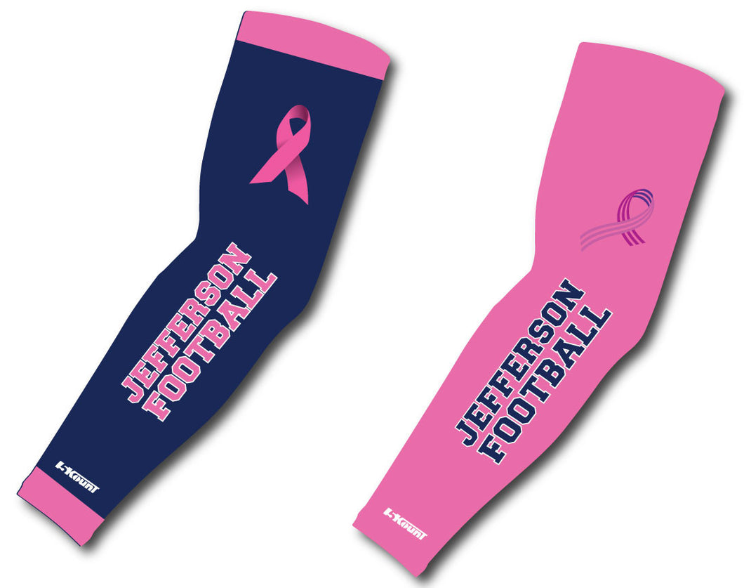 Jefferson Football Compression Sleeves - Breast Cancer Awareness - 5KounT