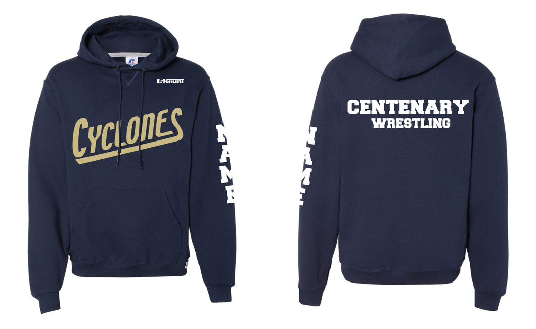 Centenary Wrestling Russell Athletic Cotton Hoodie - Navy - 5KounT2018