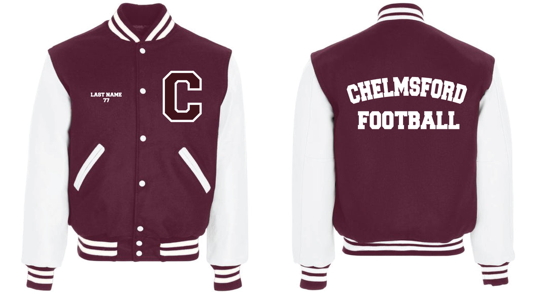 Chelmsford Lions Varsity Jacket - Maroon/White (Football)