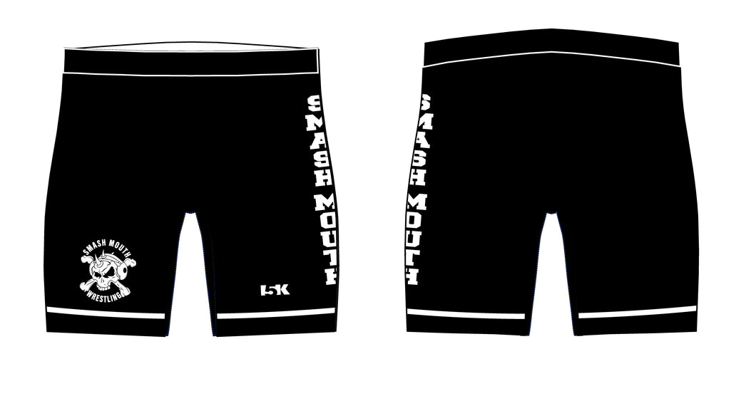 SmashMouth Wrestling Sublimated Compression Shorts Black