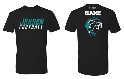 Jensen Beach Falcons Football Cotton Crew Tee Black/Gray - 5KounT2018