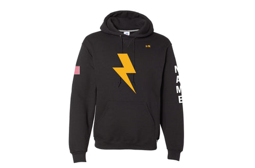 Lightning Lax Russell Athletic Cotton Hoodie Design 1 - Black - 5KounT2018