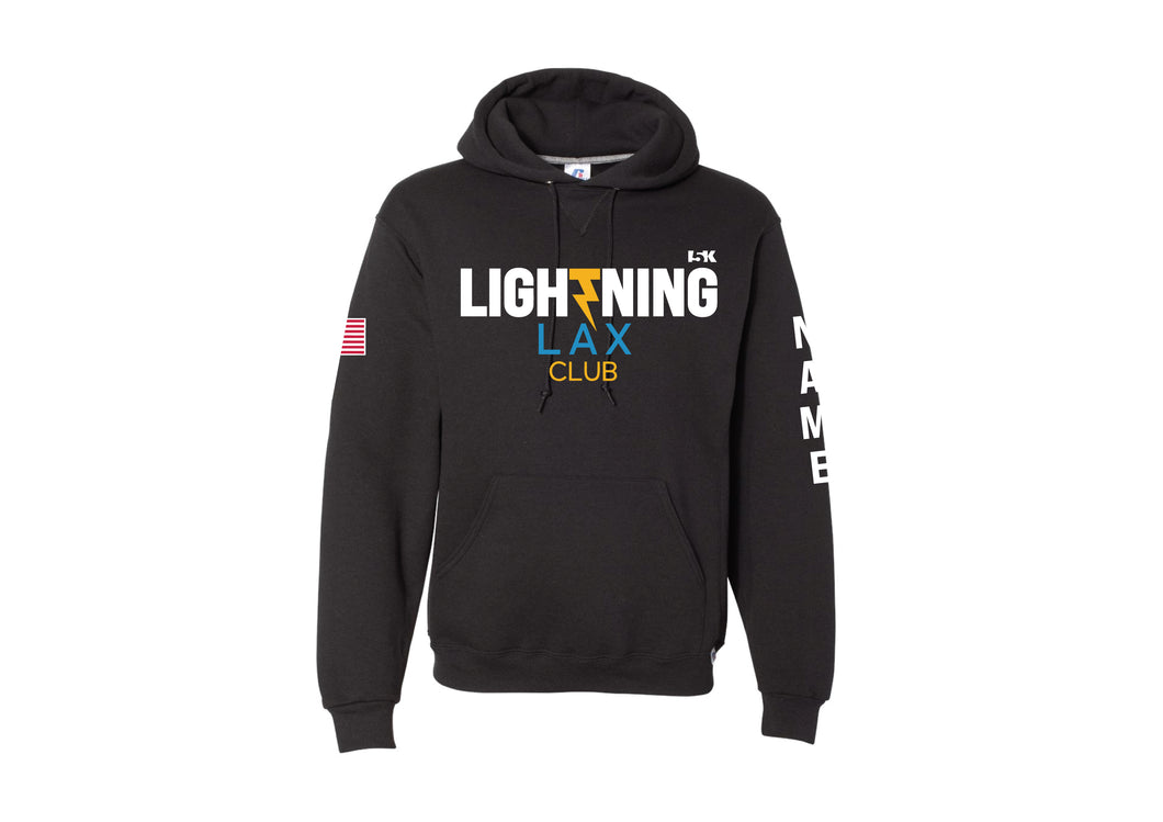 Lightning Lax Russell Athletic Cotton Hoodie Design 2 - Black - 5KounT2018