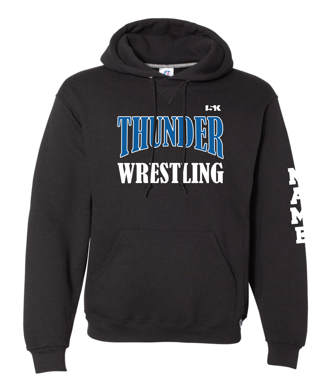 Thunder Wrestling Club Russell Athletic Cotton Hoodie - Black - 5KounT