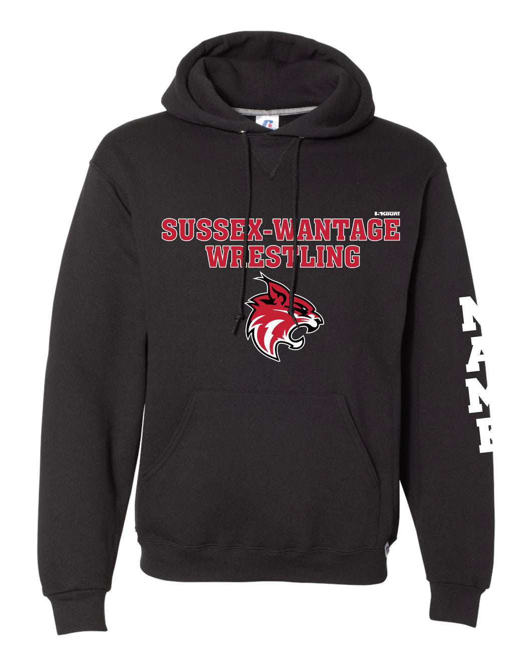 Sussex-Wantage Wrestling  Russell Athletic Cotton Hoodie - Black - 5KounT