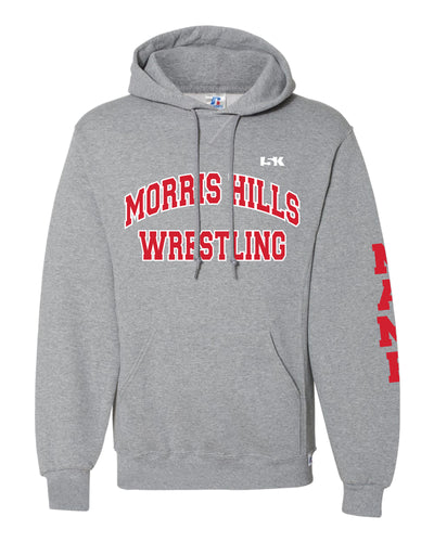 Morris Hills Wrestling Russell Athletic Cotton Hoodie - Gray - 5KounT2018
