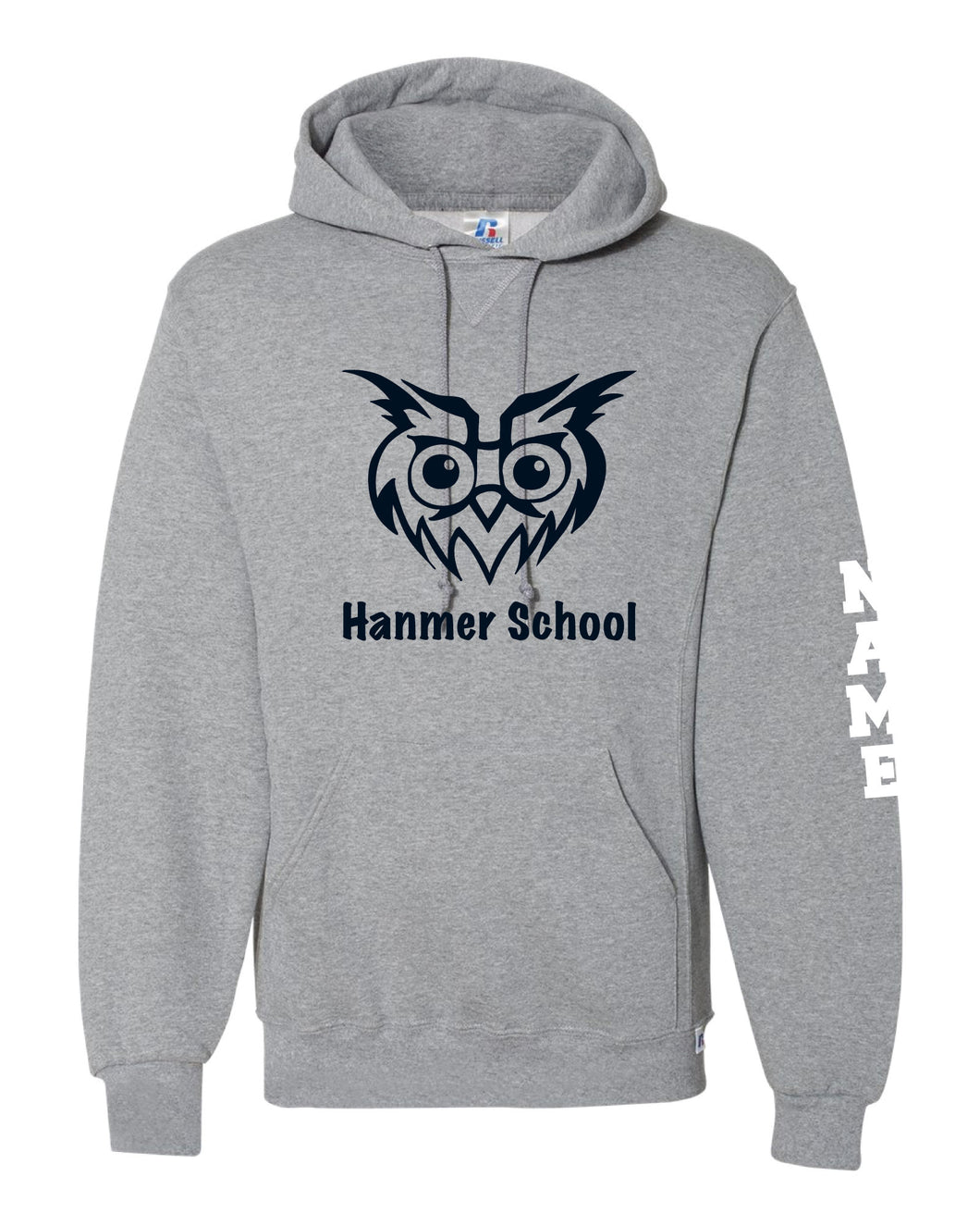 Hanmer School Russell Athletic Cotton Hoodie - Gray - 5KounT