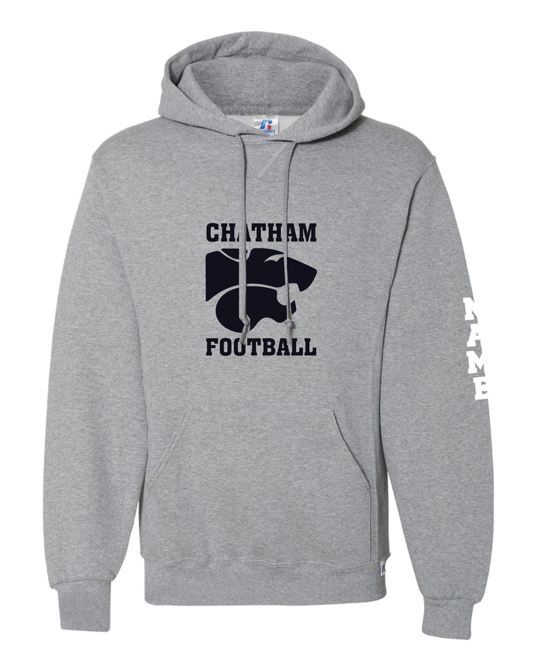 Chatham Football Russell Athletic Cotton Hoodie - Gray