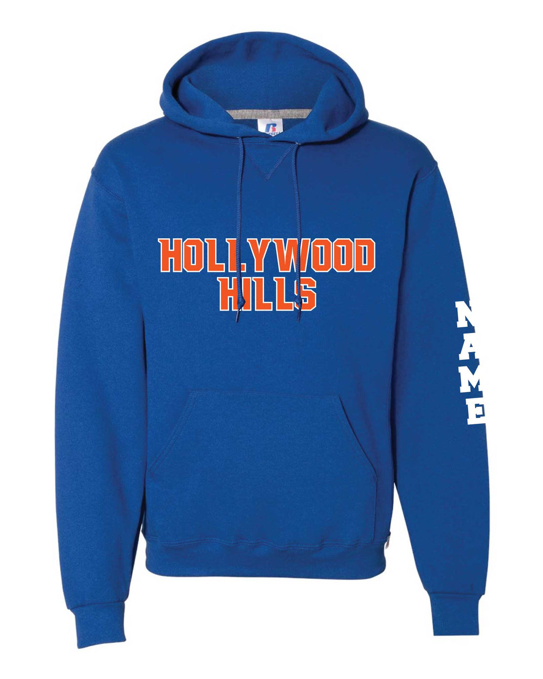 Hollywood Hills Wrestling Russell Athletic Cotton Hoodie - Royal Blue