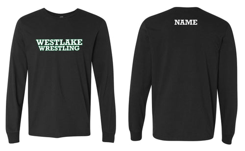 Westlake Wrestling Cotton Crew Long Sleeve Tee - Black