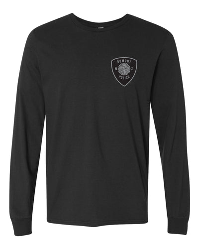 Dumont Police Cotton Crew Long Sleeve Tee - Black (Design 3) - 5KounT