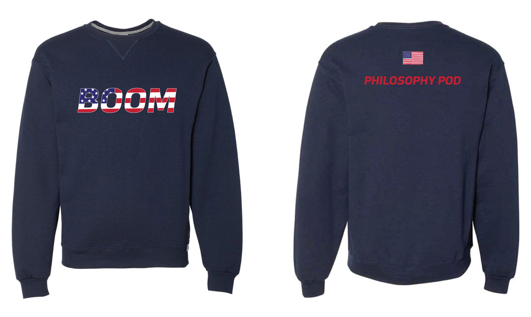 Boompod Russell Athletic Cotton Crewneck Sweatshirt - Navy - 5KounT