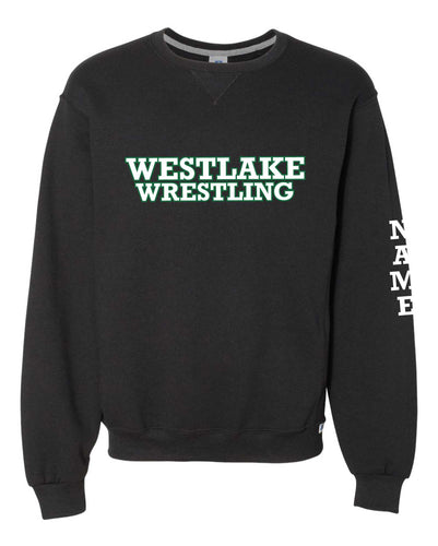 Westlake Wrestling Russell Athletic Cotton Crewneck Sweatshirt - Black