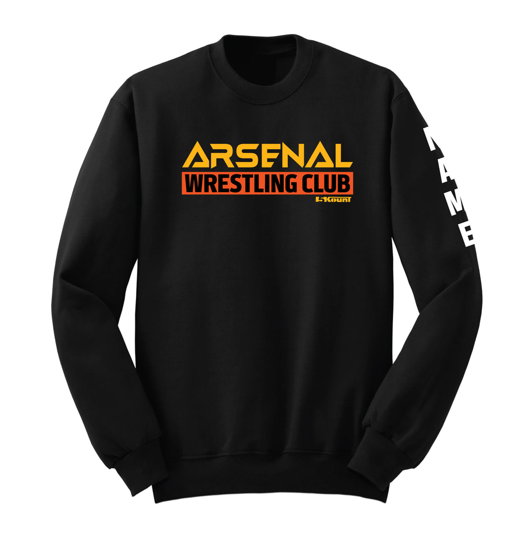 Arsenal Wrestling Cotton Crewneck Sweatshirt - Black - 5KounT