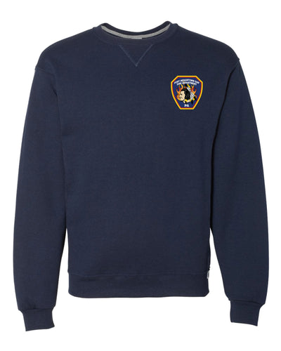 Fort Indiantown Fire Department Russell Athletic Cotton Crewneck Sweatshirt - Navy - 5KounT