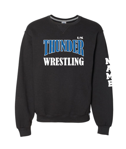 Thunder Wrestling Club Russell Athletic Cotton Crewneck Sweatshirt - Black - 5KounT