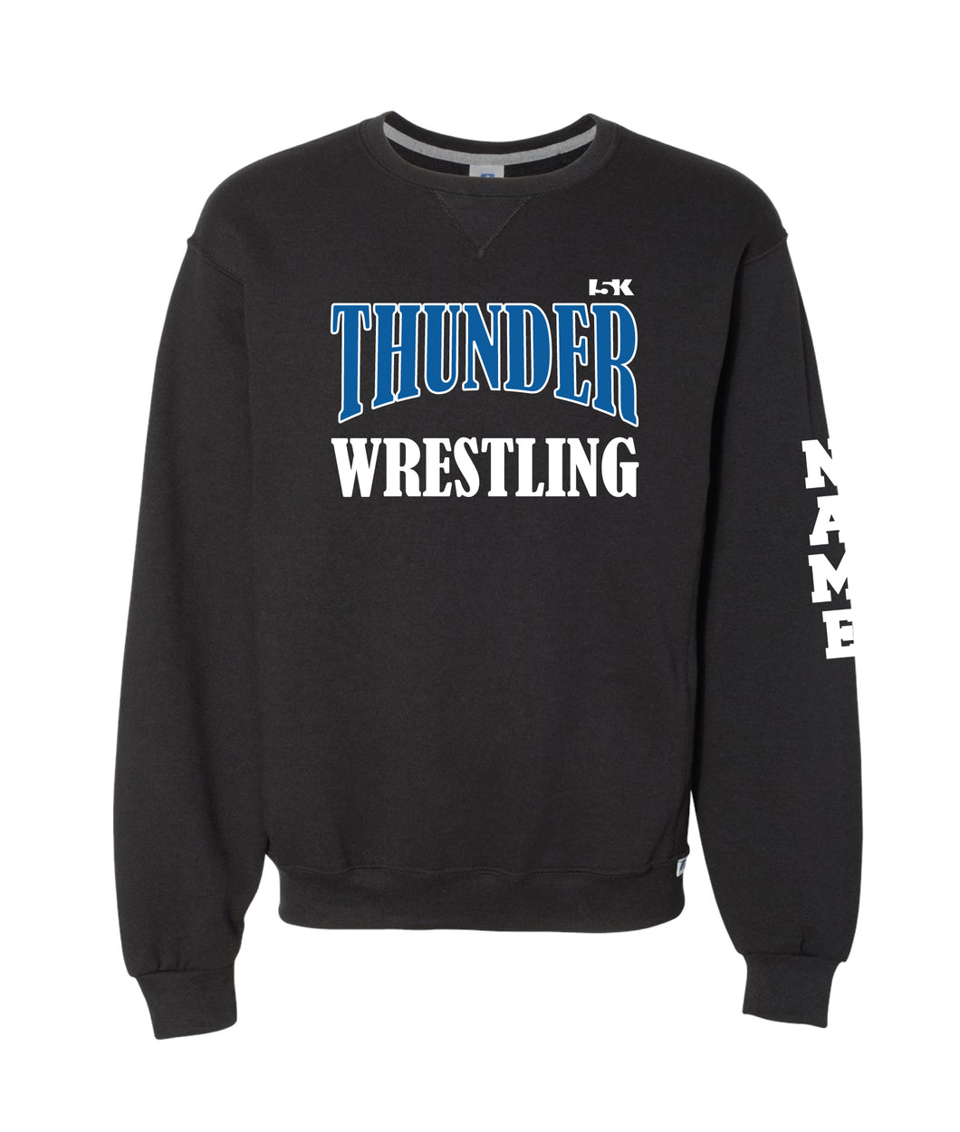 Thunder Wrestling Club Russell Athletic Cotton Crewneck Sweatshirt - Black - 5KounT