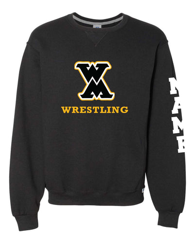 West Marshall Wrestling Russell Athletic Cotton Crewneck Sweatshirt - Black - 5KounT