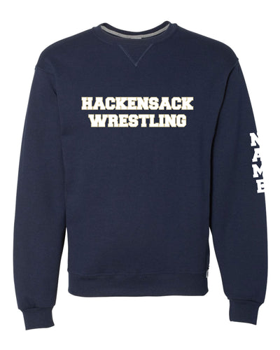 Hackensack Wrestling Russell Athletic Cotton Crewneck Sweatshirt - Navy