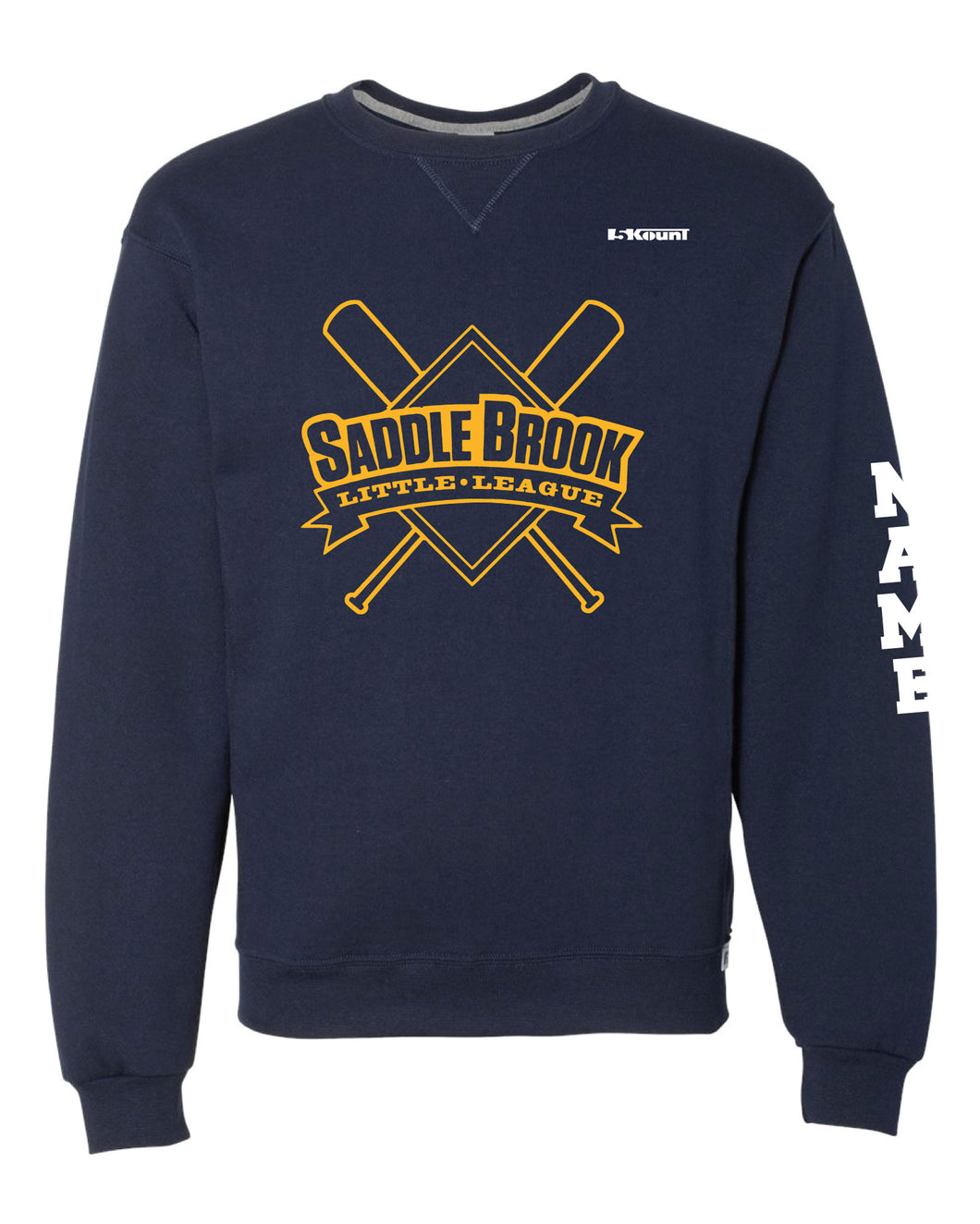 Saddle Brook Baseball Cotton Crewneck Sweatshirt - Navy - 5KounT