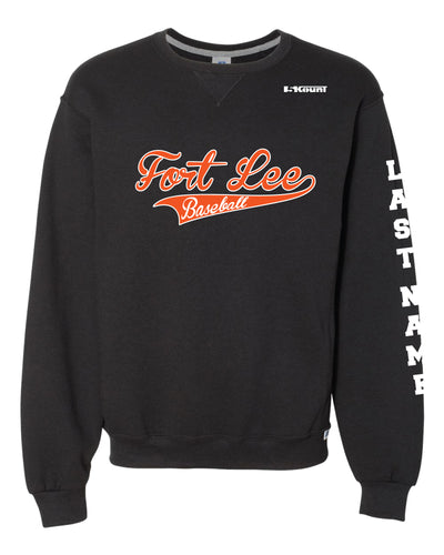 Fort Lee Baseball Cotton Crewneck Sweatshirt - Black - 5KounT