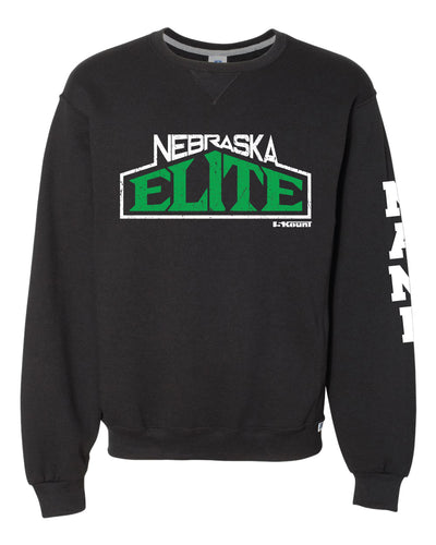 Nebraska Elite Russell Athletic Cotton Crewneck Sweatshirt - Black - 5KounT