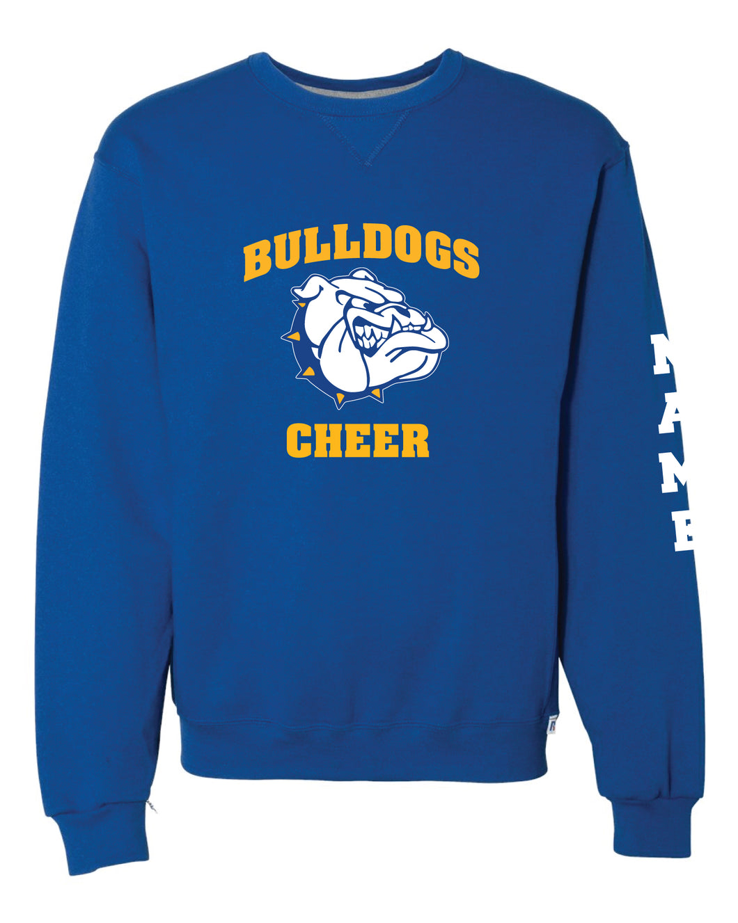 BBYC Bulldogs Cheer Russell Athletic Cotton Crewneck Sweatshirt - Royal Blue