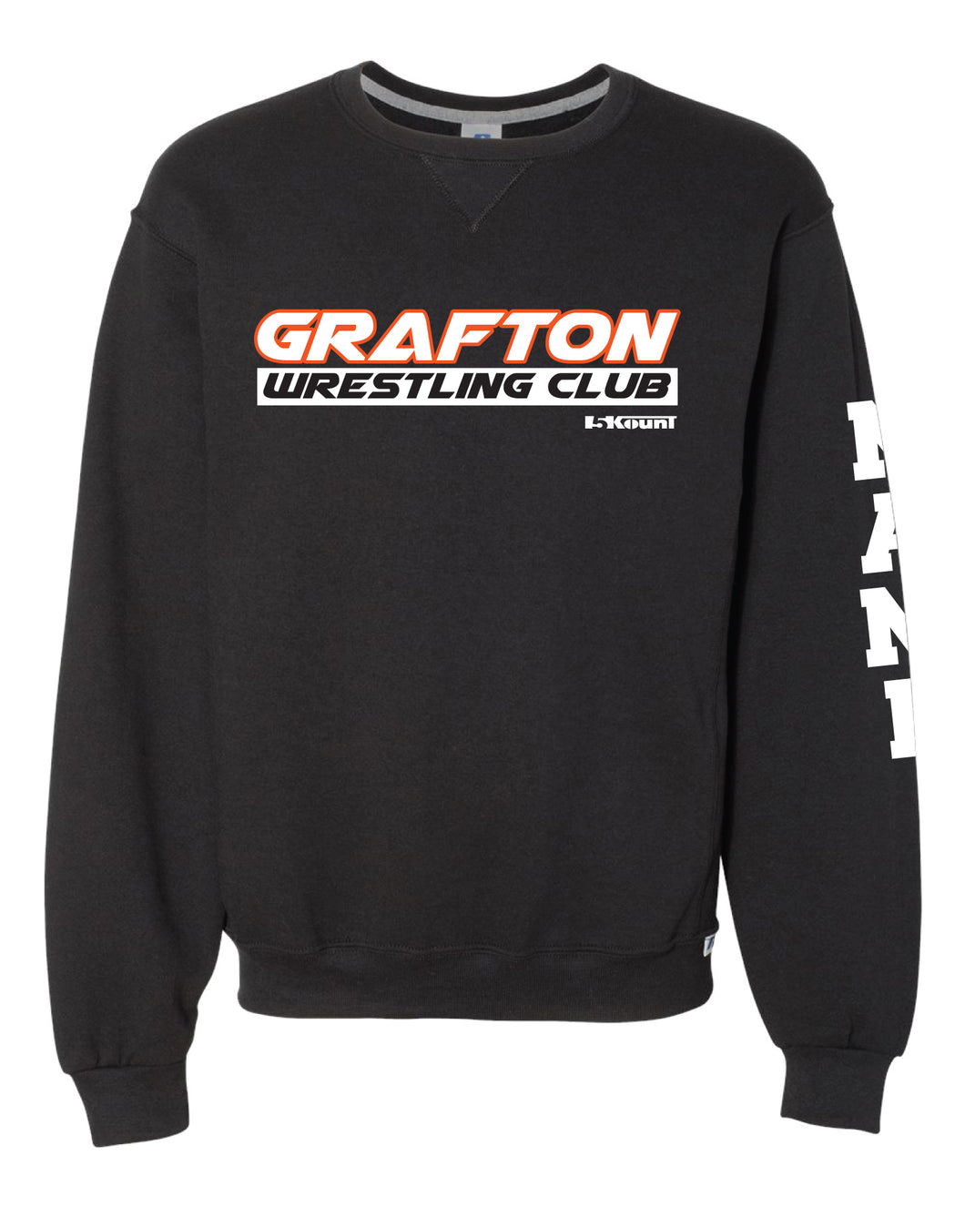 Grafton Wrestling Russell Athletic Cotton Crewneck Sweatshirt - Black - 5KounT