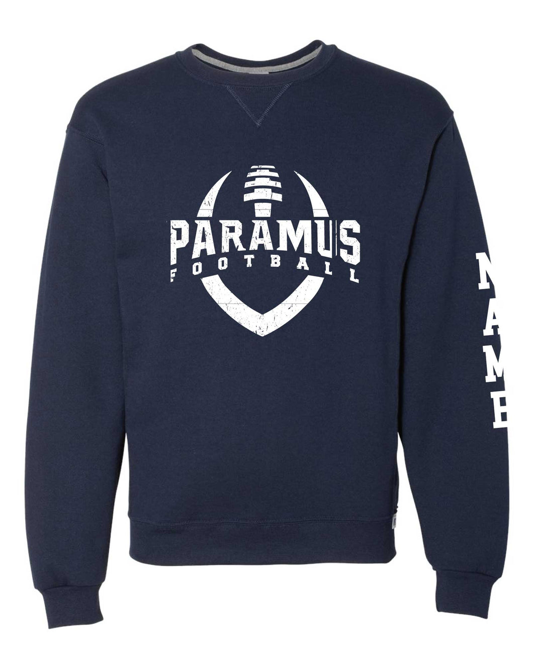 Paramus Football Russell Athletic Cotton Crewneck Sweatshirt - Navy - 5KounT