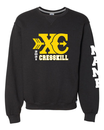 Cresskill XC Russell Athletic Cotton Crewneck Sweatshirt - Black - 5KounT