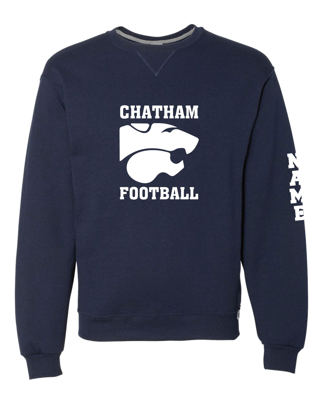 Chatham Football Russell Athletic Cotton Crewneck Sweatshirt - Navy