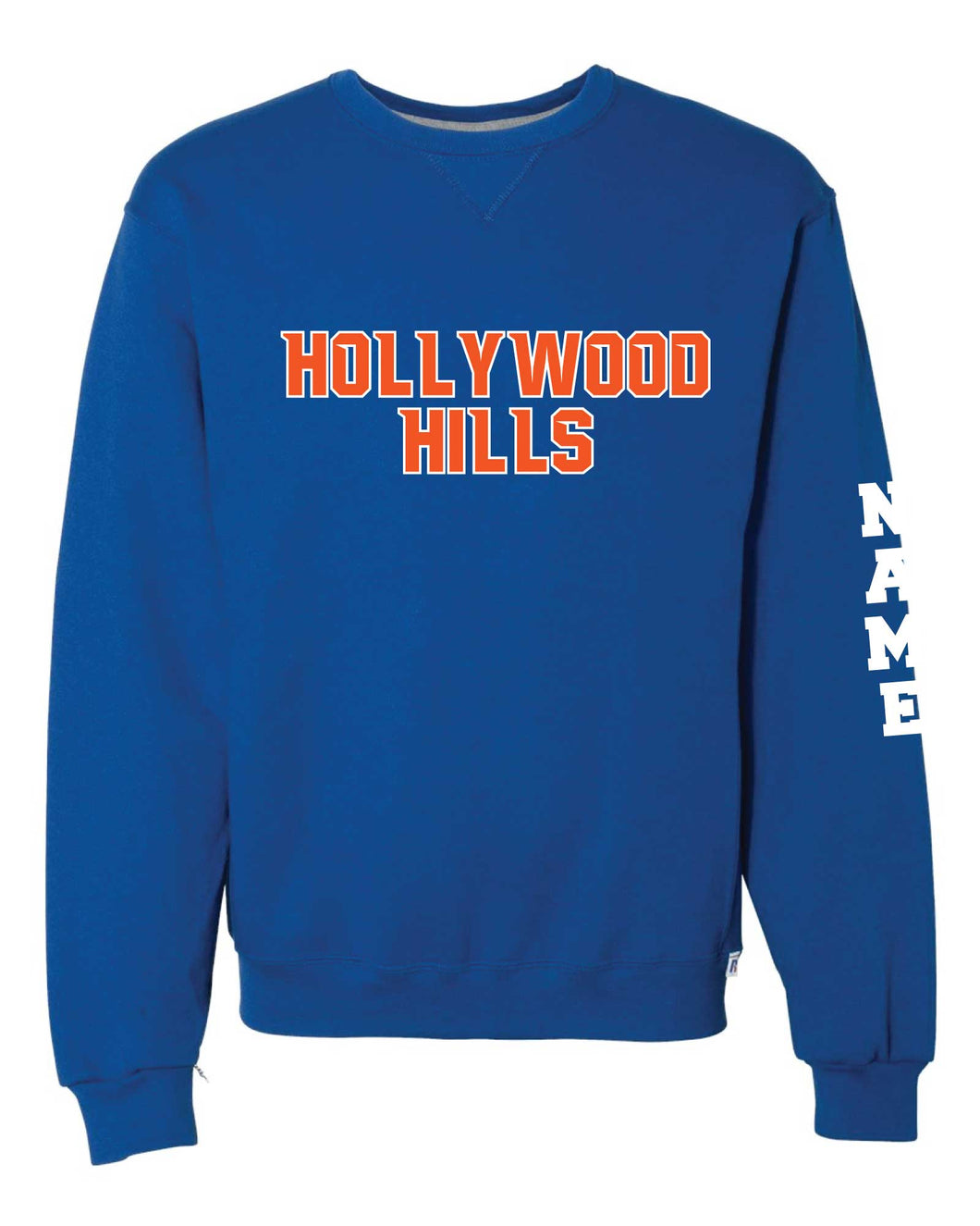 Hollywood Hills Wrestling Russell Athletic Cotton Crewneck Sweatshirt - Royal Blue