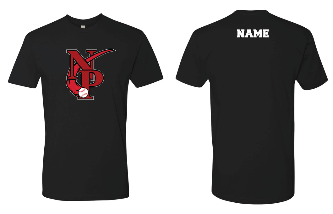 North Penn Baseball Cotton Crew Tee - Black (Design 2) - 5KounT