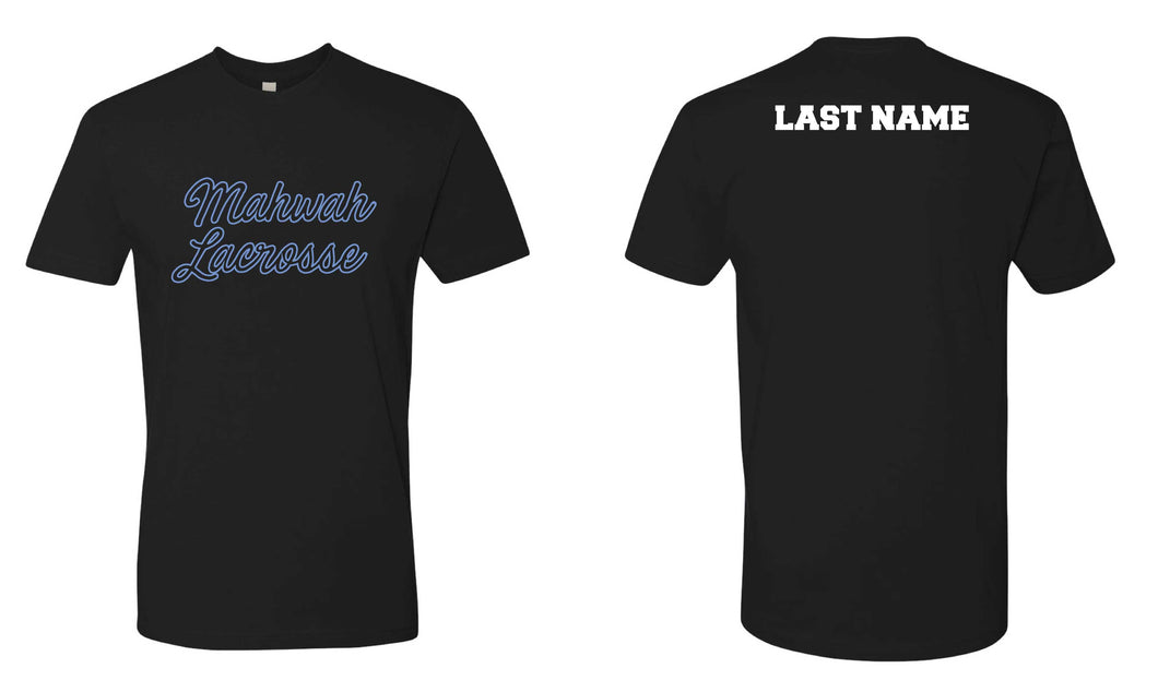 Mahwah Lacrosse Cotton Crew Tee - Black (Design 1)