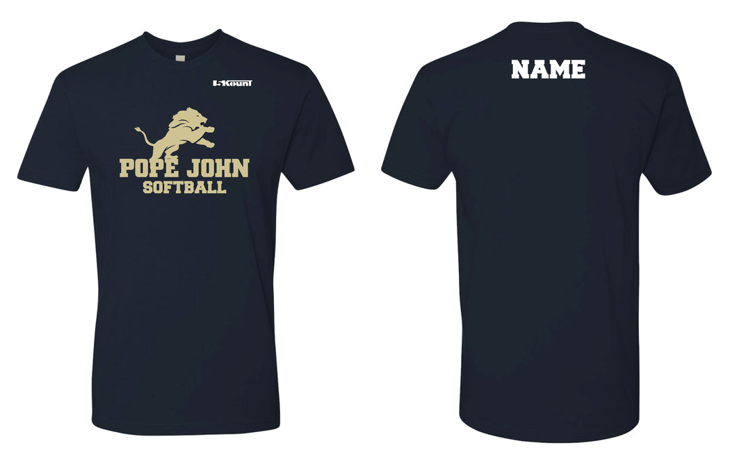 Pope John Softball Cotton Crew Tee - Navy - 5KounT