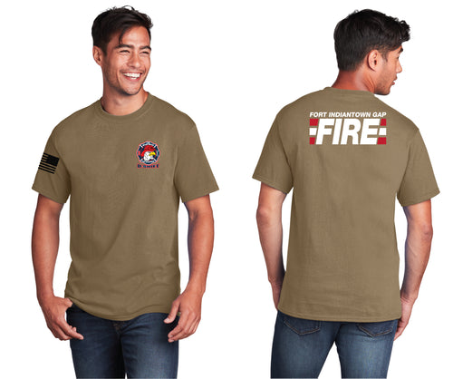 Fort Indiantown Fire Department Cotton Crew Tee - Coyote Brown - 5KounT