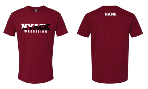 Nyack Wrestling Cotton Crew Tee - Crimson Red