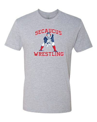 Secaucus High School Wrestling Cotton Crew Tee - Gray