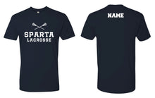 Sparta Lacrosse Cotton Crew Tee - Navy - 5KounT