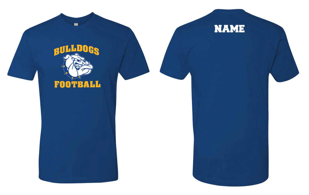 BBYC Bulldogs Football Cotton Crew Tee - Royal Blue