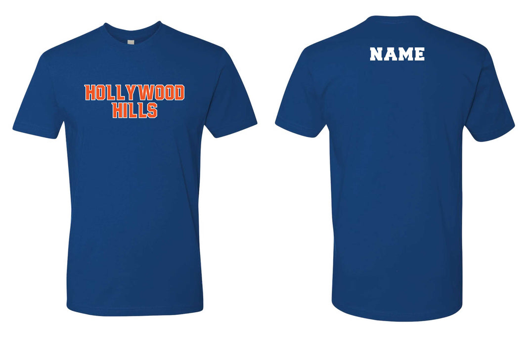 Hollywood Hills Wrestling Cotton Crew Tee - Royal Blue