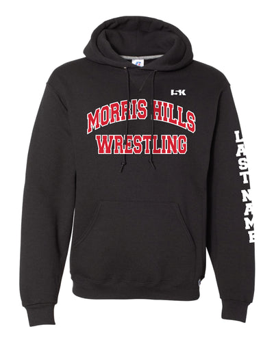 Morris Hills Wrestling Russell Athletic Cotton Hoodie - Black - 5KounT2018