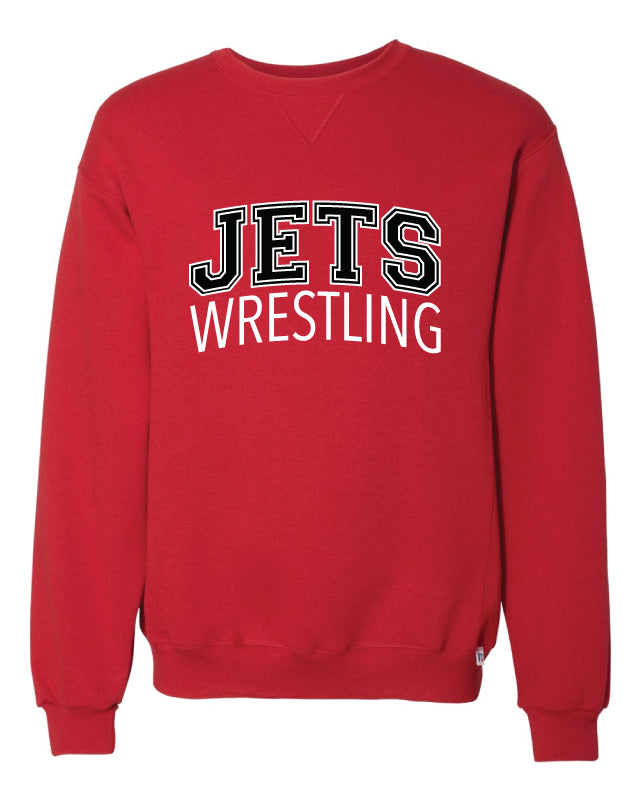 NC Jets Wrestling Russell Athletic Cotton Crewneck - Red - 5KounT2018