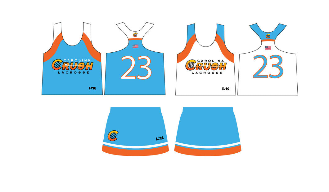 Crush Lacrosse Sublimated Reversible Jersey Uniform Package (Optional) - Women's - 5KounT2018