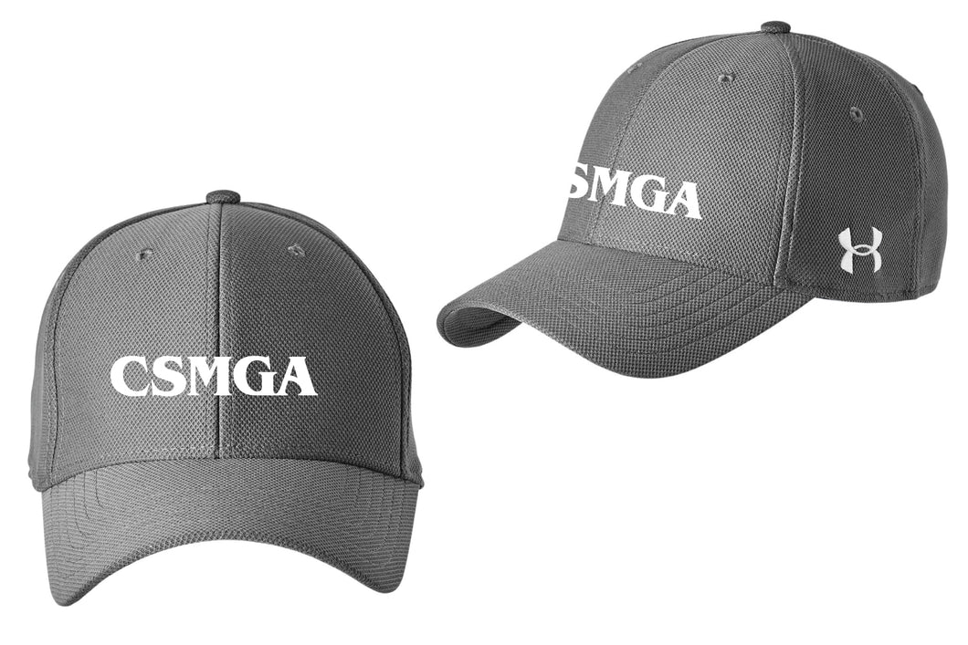 CSMGA Under Armour Unisex Blitzing Curved Cap- Gray