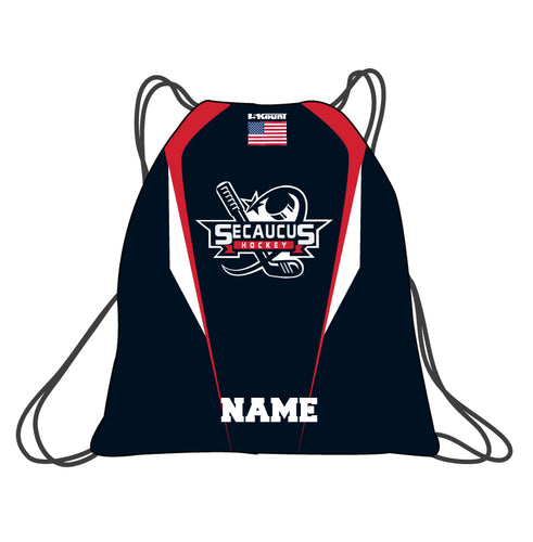 Secaucus Hockey Sublimated Drawstring Bag - Navy - 5KounT2018